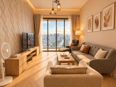 バルコニー付き3ベッドルームアパートメント — Saigon Dowtow Apartment - Rivergate